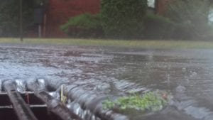 Storm drains are commonly cleaned by using high-pressure water