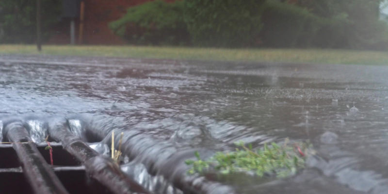 Storm drains are commonly cleaned by using high-pressure water 